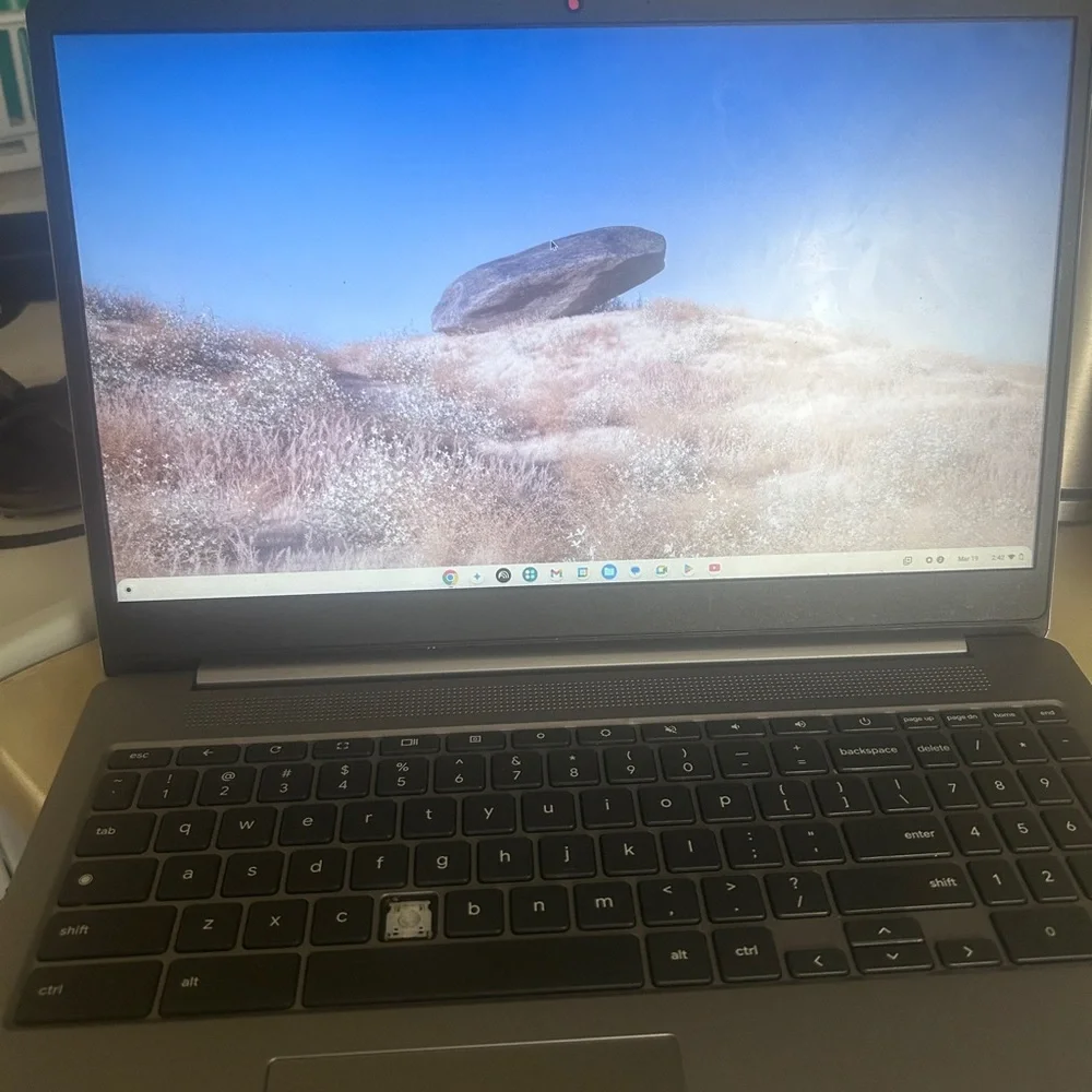 Lenovo Gray Laptop with Full-Size Keyboard and Large Display